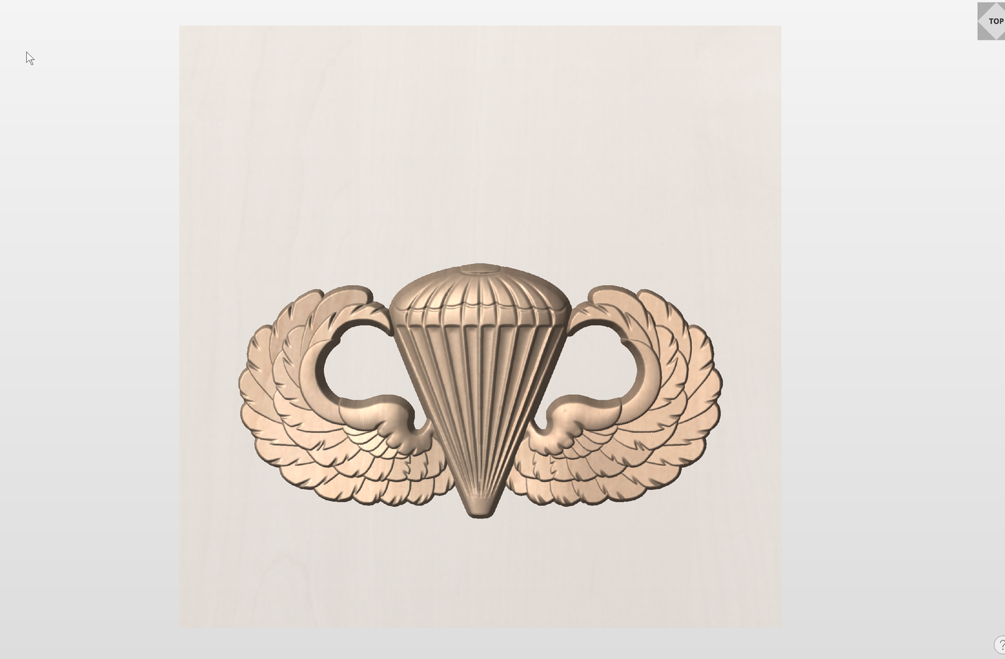 CNC File I  Parachutist Badge 3D Model I RathTech Design My Store