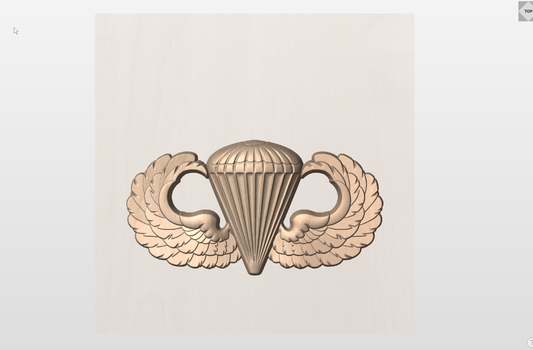 CNC File I  Parachutist Badge 3D Model I RathTech Design My Store