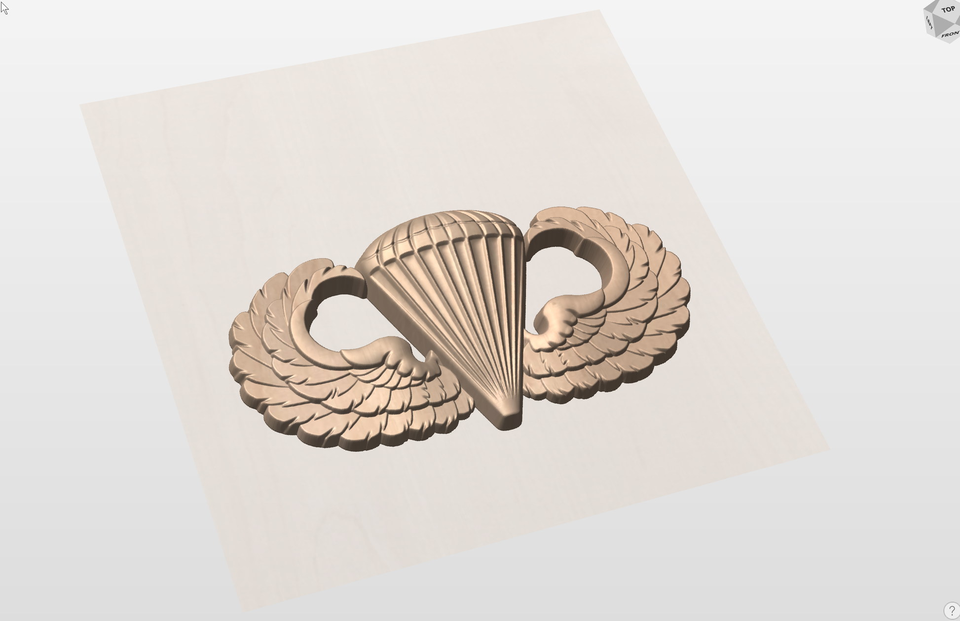 CNC File I  Parachutist Badge 3D Model I RathTech Design My Store