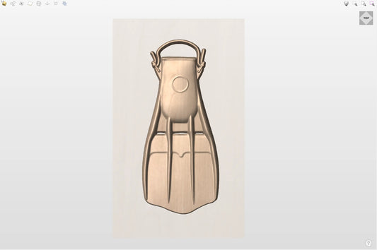 CNC File I US Navy Diver Fin 3D Model Version 1 I  RathTech Design My Store