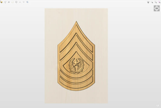 CNC File I  US Army Command Sergeant Major E-9 Rank 3D Model I  RathTech Design My Store