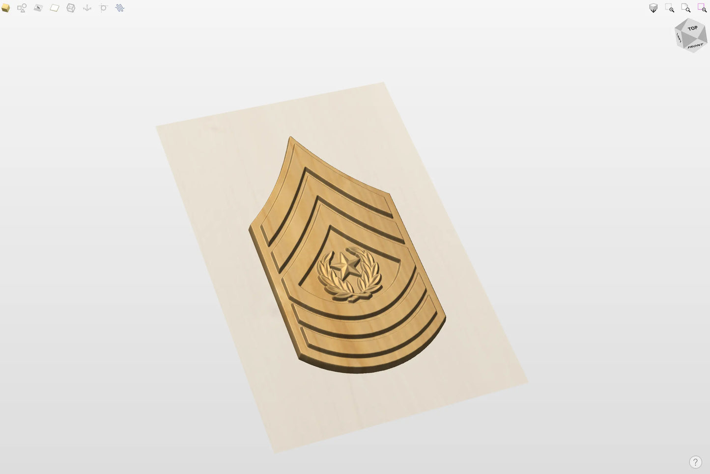 CNC File I  US Army Command Sergeant Major E-9 Rank 3D Model I  RathTech Design My Store