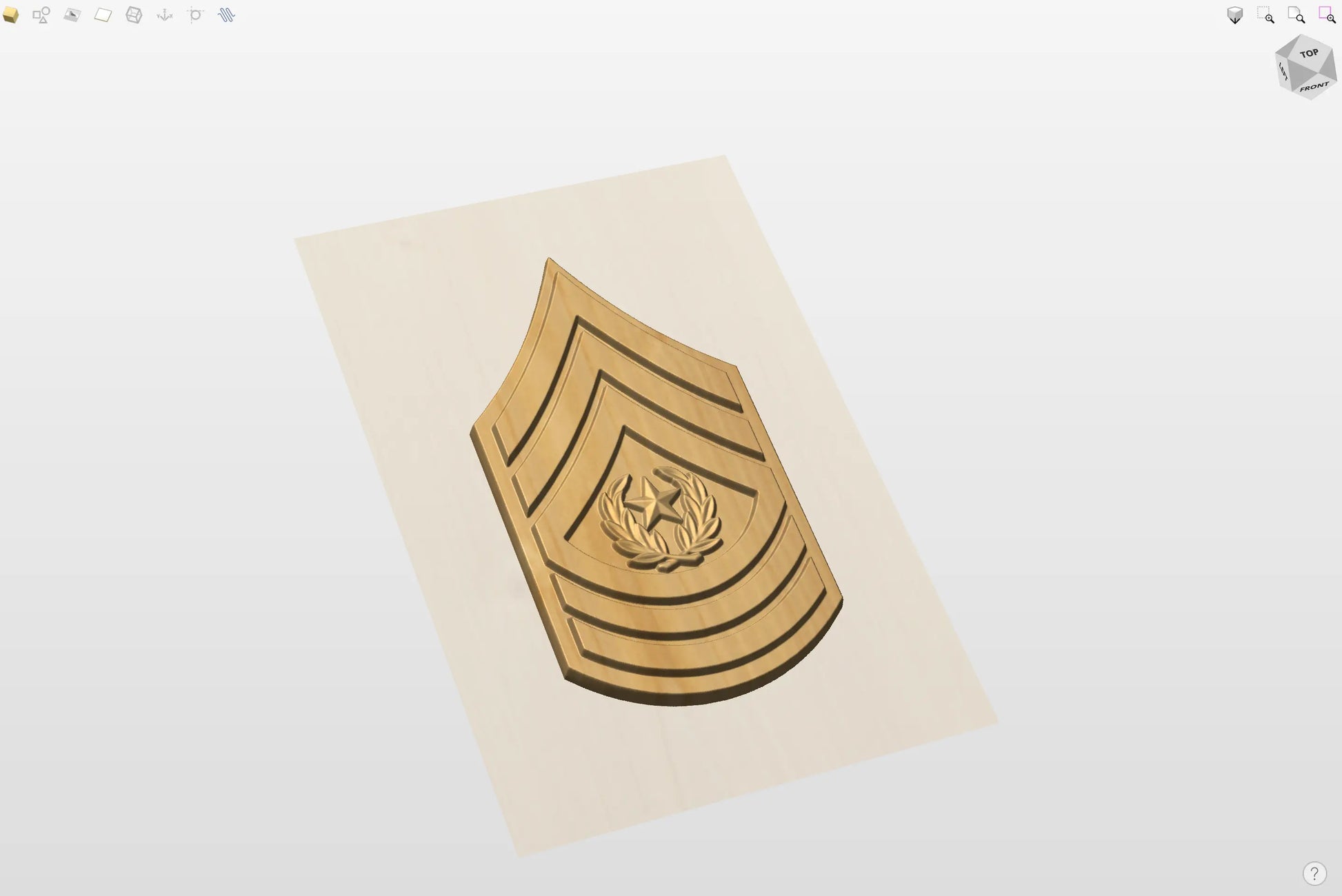 CNC File I  US Army Command Sergeant Major E-9 Rank 3D Model I  RathTech Design My Store