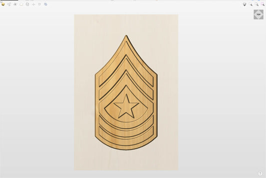 CNC File I  US Army Sergeant Major E-9 Rank 3D Model I  RathTech Design My Store