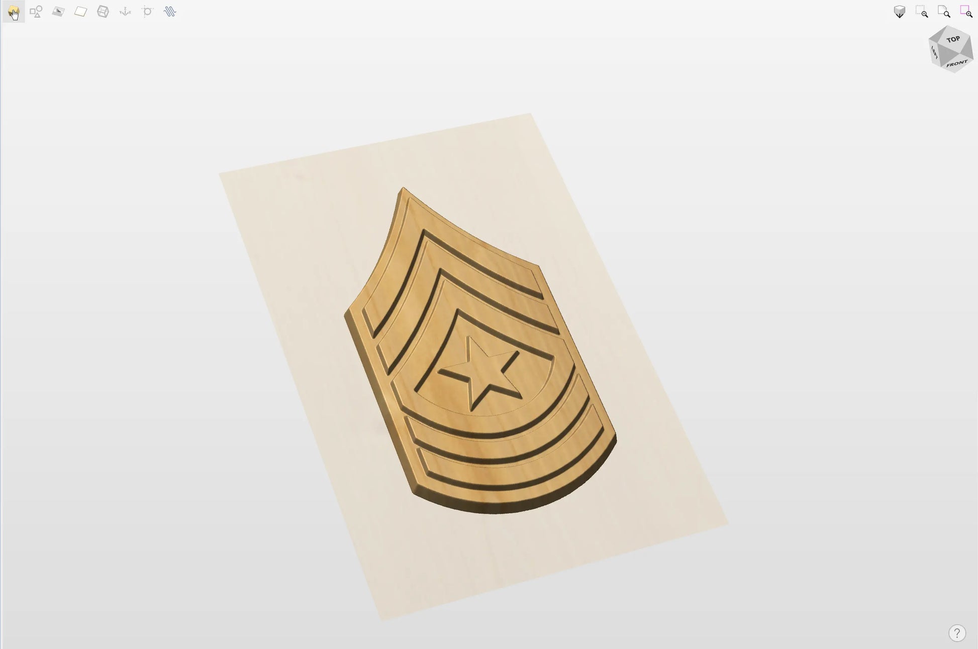 CNC File I  US Army Sergeant Major E-9 Rank 3D Model I  RathTech Design My Store