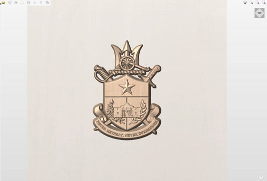 CNC File I US NAVY USS San Antonio LPD 17 Crest 3D Model I RathTech Design My Store