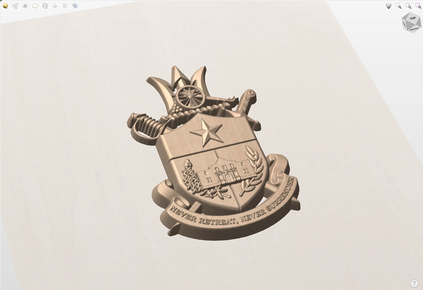 CNC File I US NAVY USS San Antonio LPD 17 Crest 3D Model I RathTech Design My Store