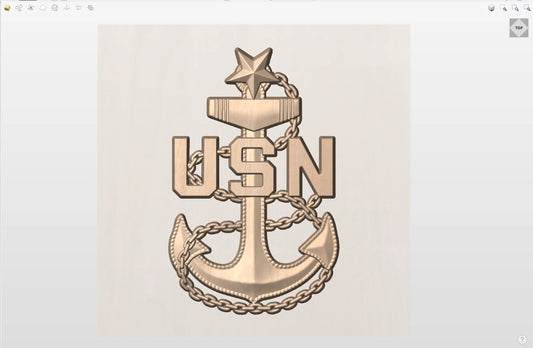 CNC File I  US Navy Senior Chief Rank 3D Model I  RathTech Design My Store