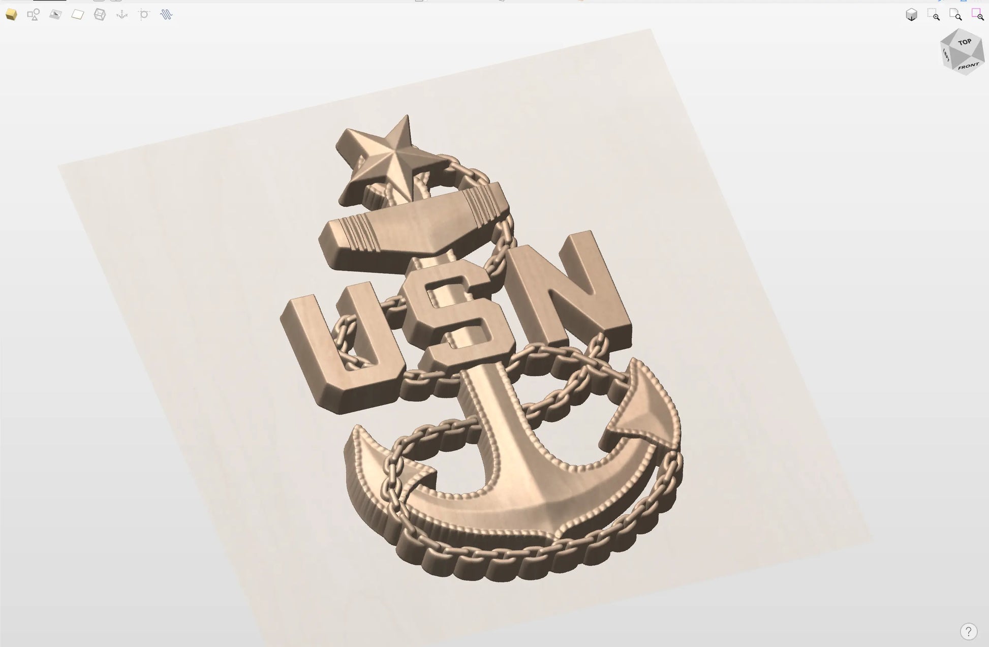 CNC File I  US Navy Senior Chief Rank 3D Model I  RathTech Design My Store