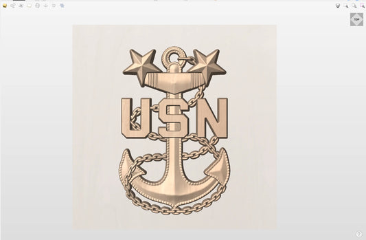 CNC File I  US Navy Master Chief Rank 3D Model I  RathTech Design My Store