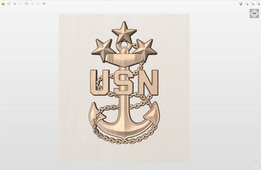 CNC File I  US Navy Master Chief Petty Officer of the Navy Rank 3D Model I  RathTech Design My Store
