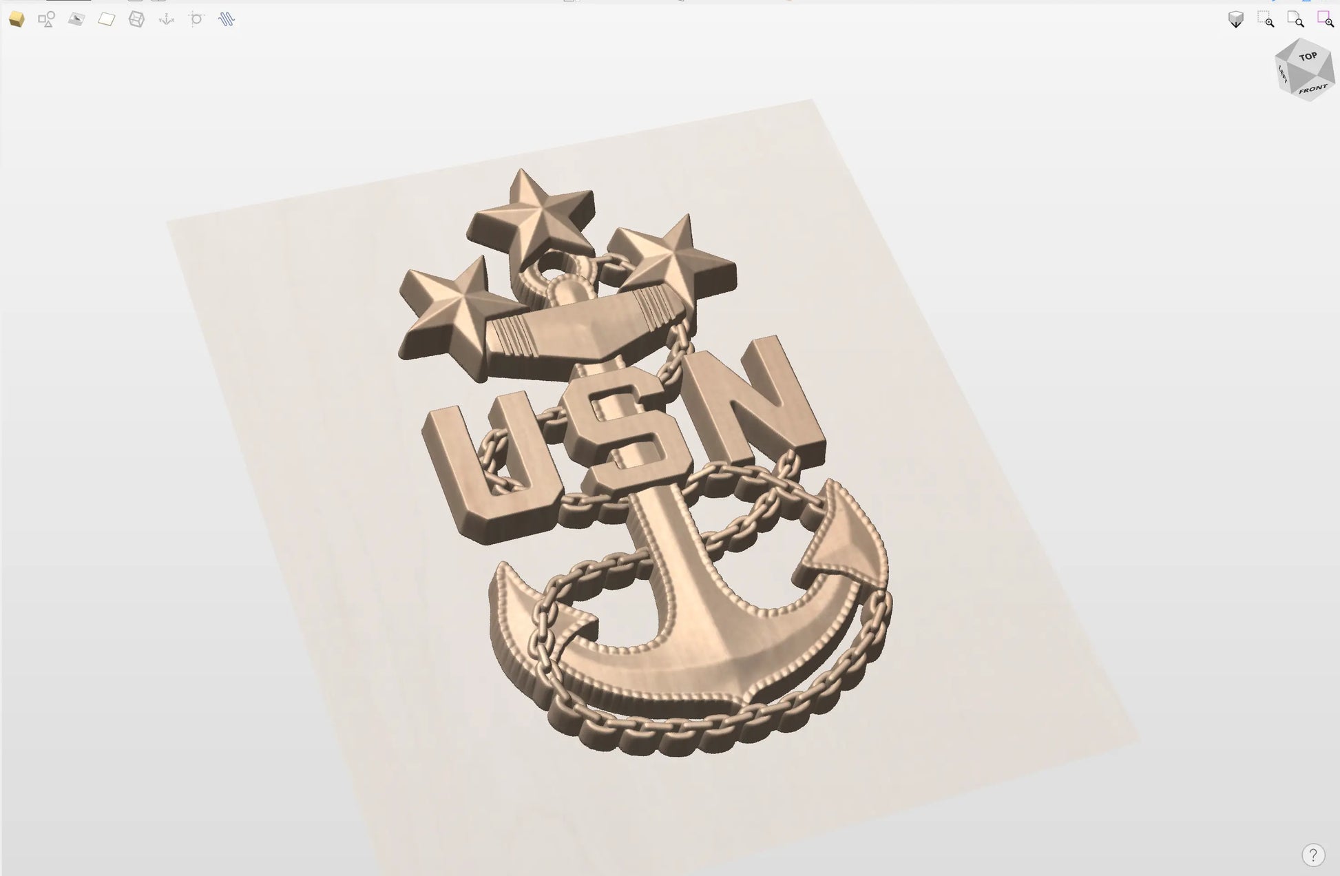 CNC File I  US Navy Master Chief Petty Officer of the Navy Rank 3D Model I  RathTech Design My Store