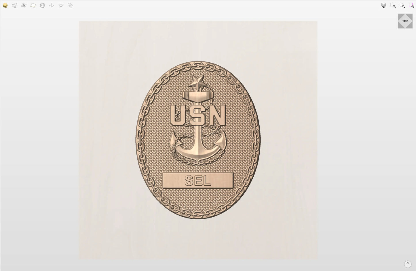 CNC File I  US Navy Senior Chief Rank SEL Badge 3D Model I  RathTech Design My Store