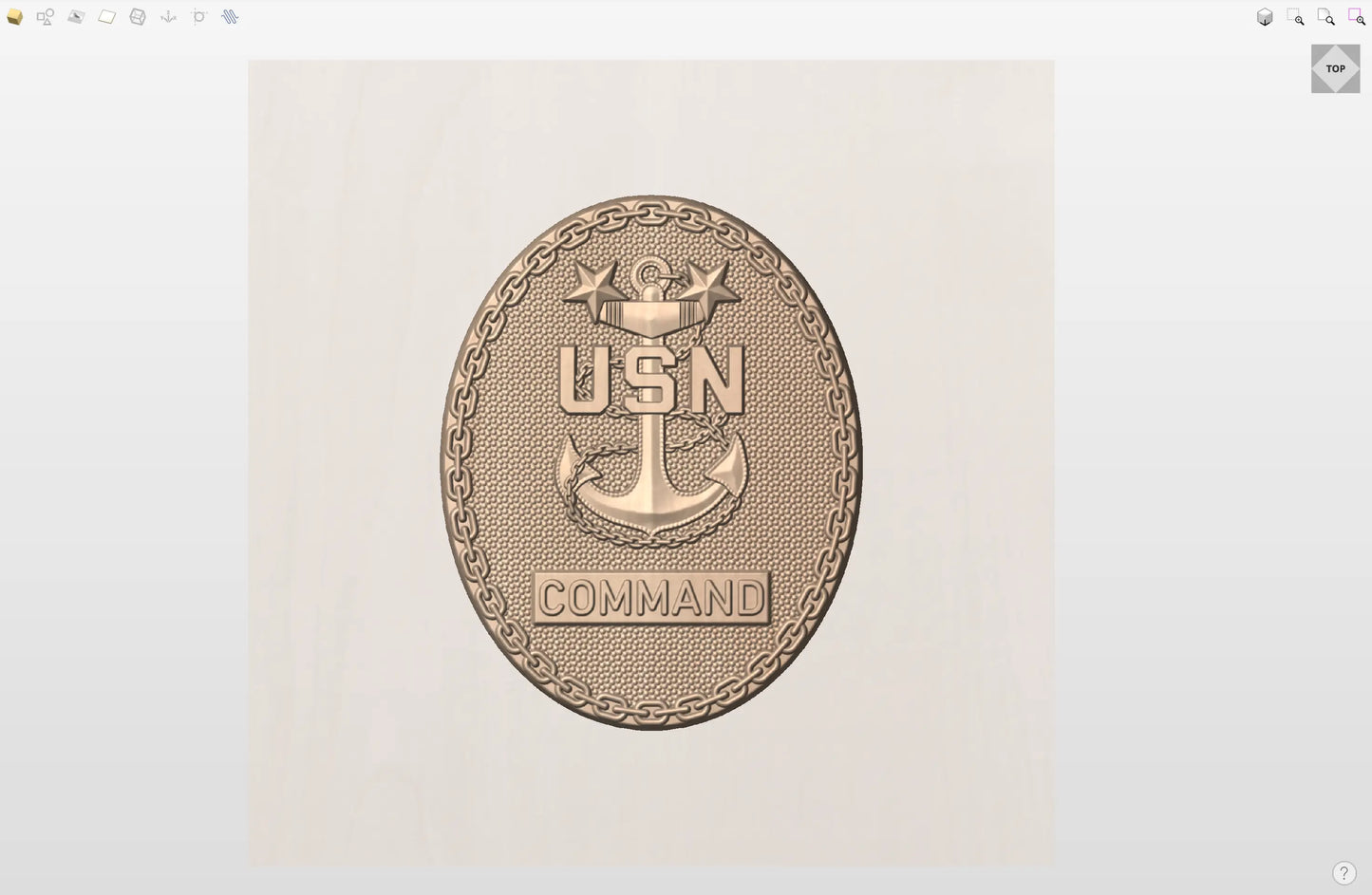 CNC File I  US Navy Master Chief Command Badge 3D Model I  RathTech Design My Store