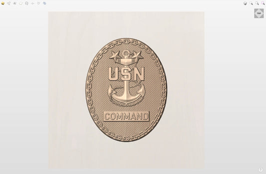 CNC File I  US Navy Master Chief Command Badge 3D Model I  RathTech Design My Store