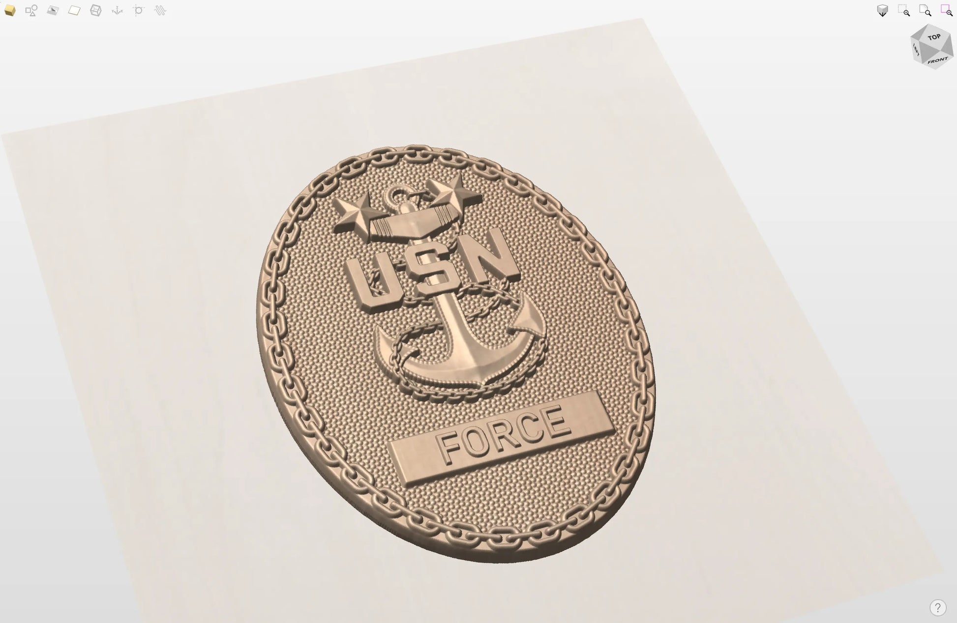 CNC File I  US Navy Master Chief Force Badge 3D Model I  RathTech Design My Store