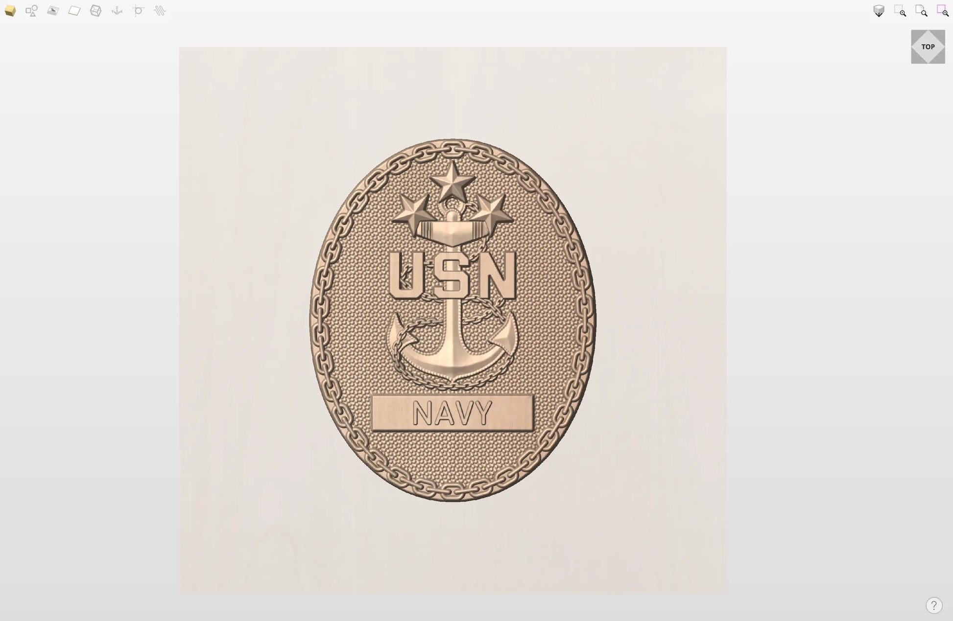 CNC File I  US Navy Master Chief Petty Officer of the Navy Badge 3D Model I  RathTech Design My Store
