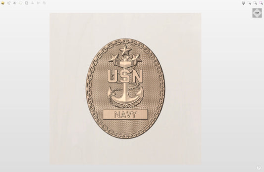 CNC File I  US Navy Master Chief Petty Officer of the Navy Badge 3D Model I  RathTech Design My Store
