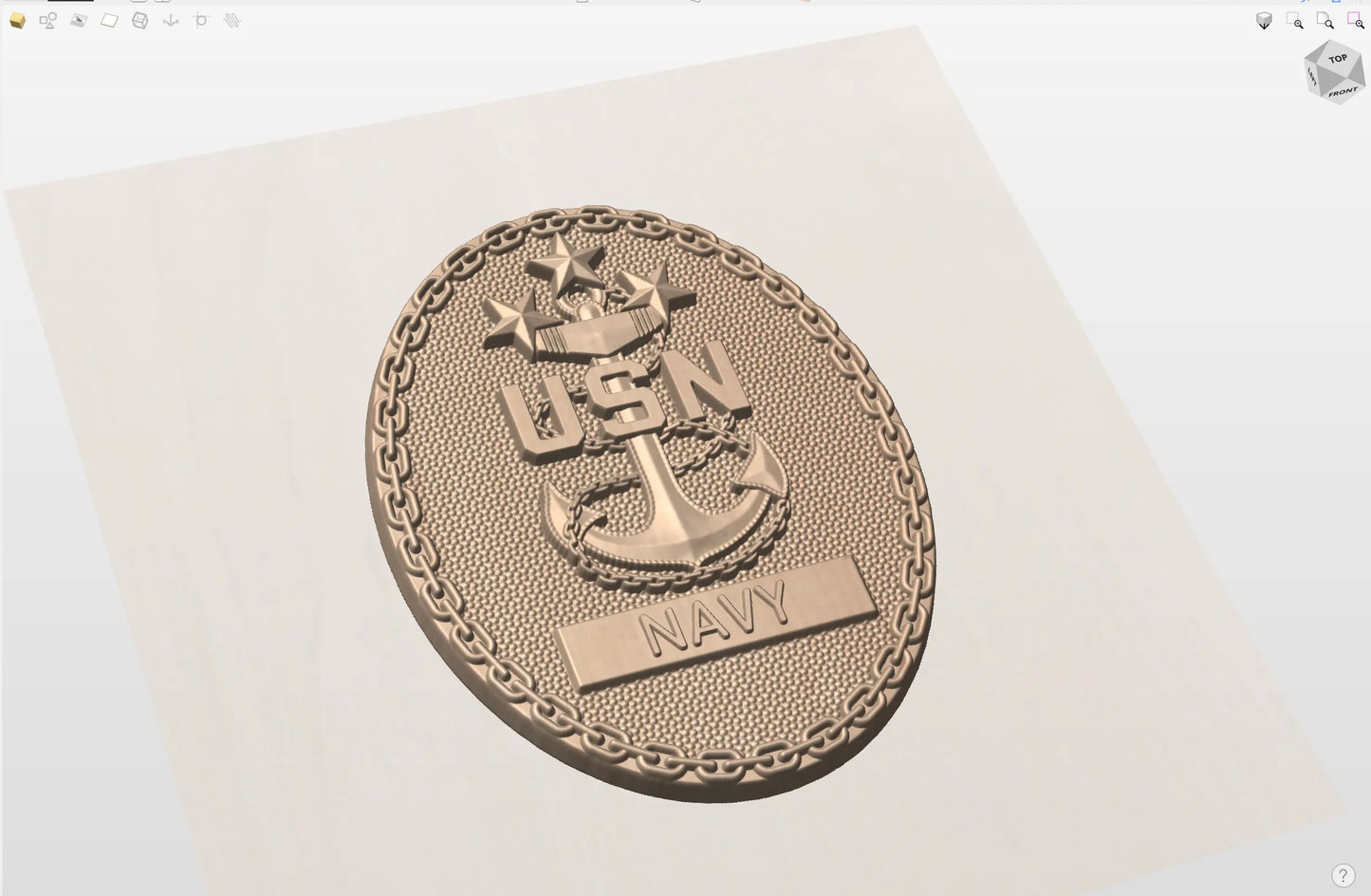 CNC File I  US Navy Master Chief Petty Officer of the Navy Badge 3D Model I  RathTech Design My Store