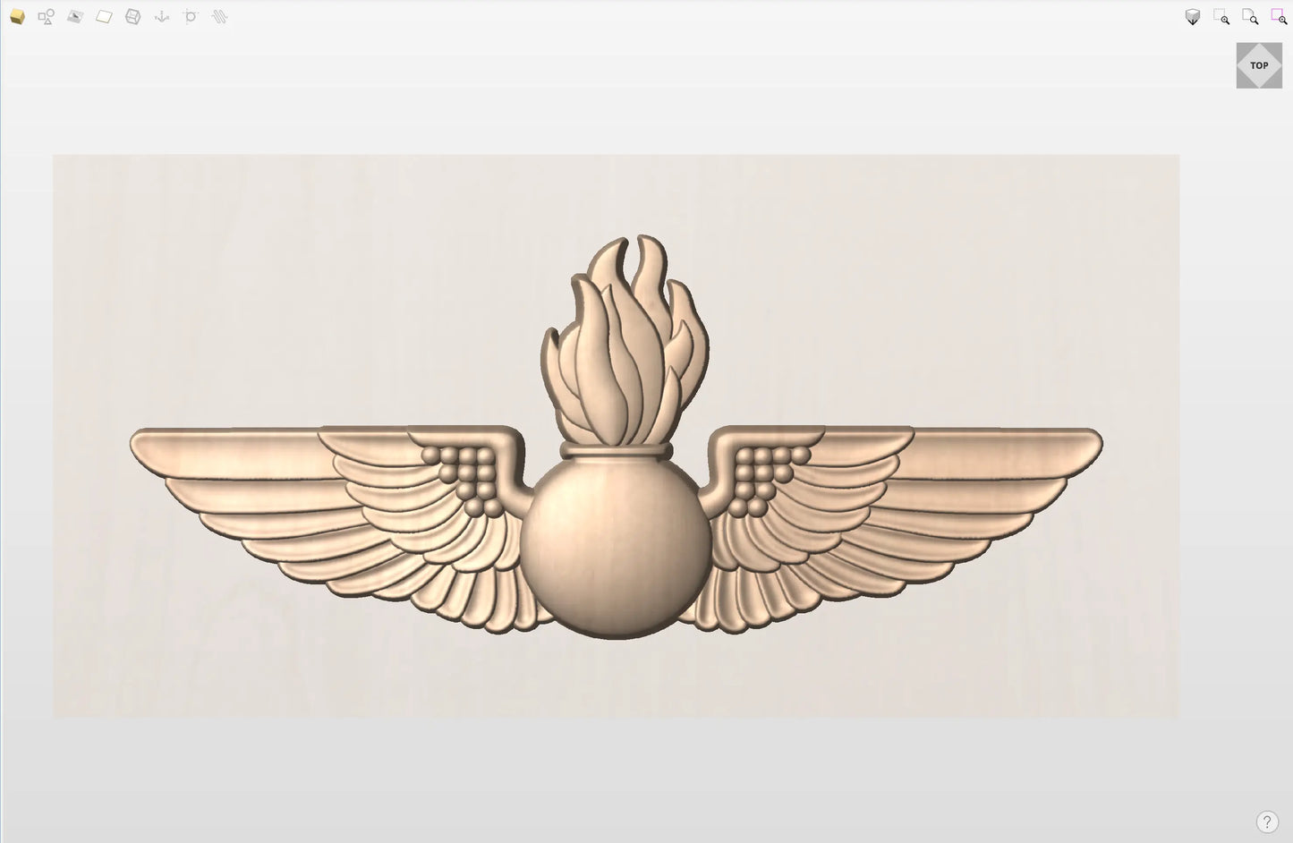 CNC File I US Military Aviation Ordnance Wings 3D Model I  RathTech Design My Store