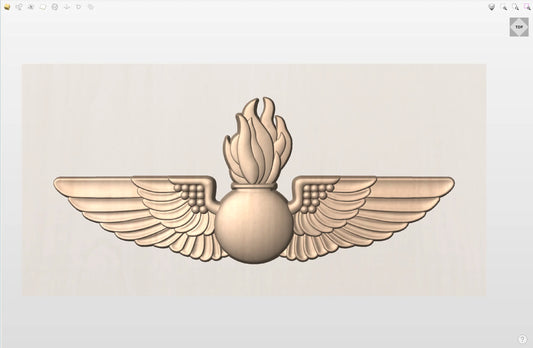 CNC File I US Military Aviation Ordnance Wings 3D Model I  RathTech Design My Store