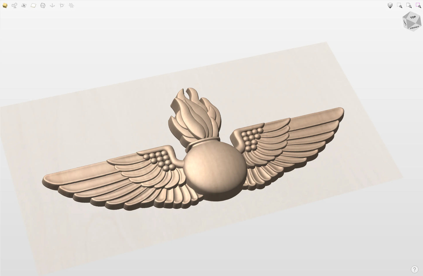 CNC File I US Military Aviation Ordnance Wings 3D Model I  RathTech Design My Store