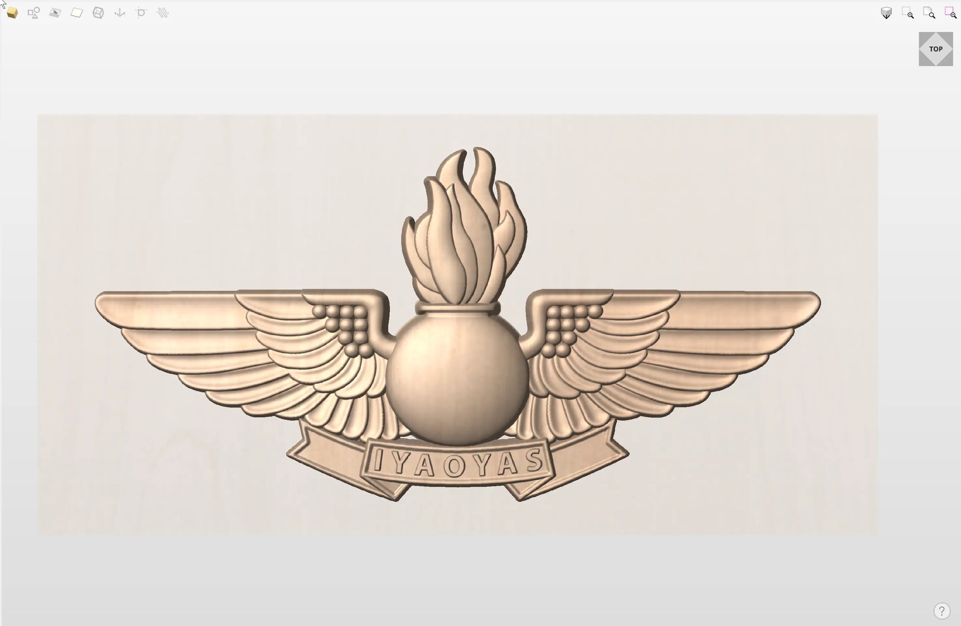 CNC File I US Military Aviation Ordnance Wings with Banner 3D Model I  RathTech Design My Store