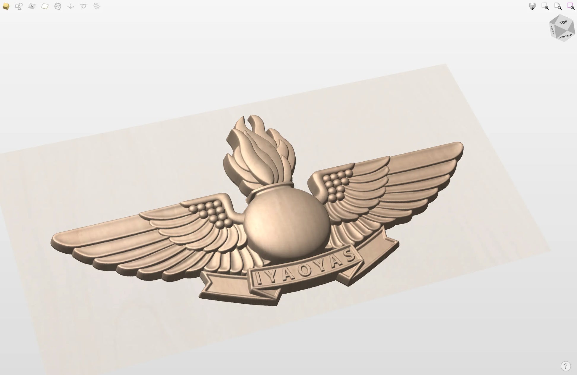 CNC File I US Military Aviation Ordnance Wings with Banner 3D Model I  RathTech Design My Store