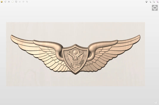 CNC File I US Army Basic Air Crew Wings 3D Model I  RathTech Design My Store