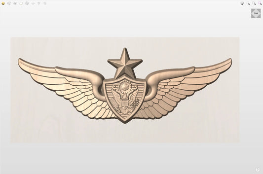 CNC File I US Army Senior Air Crew Wings 3D Model I  RathTech Design My Store