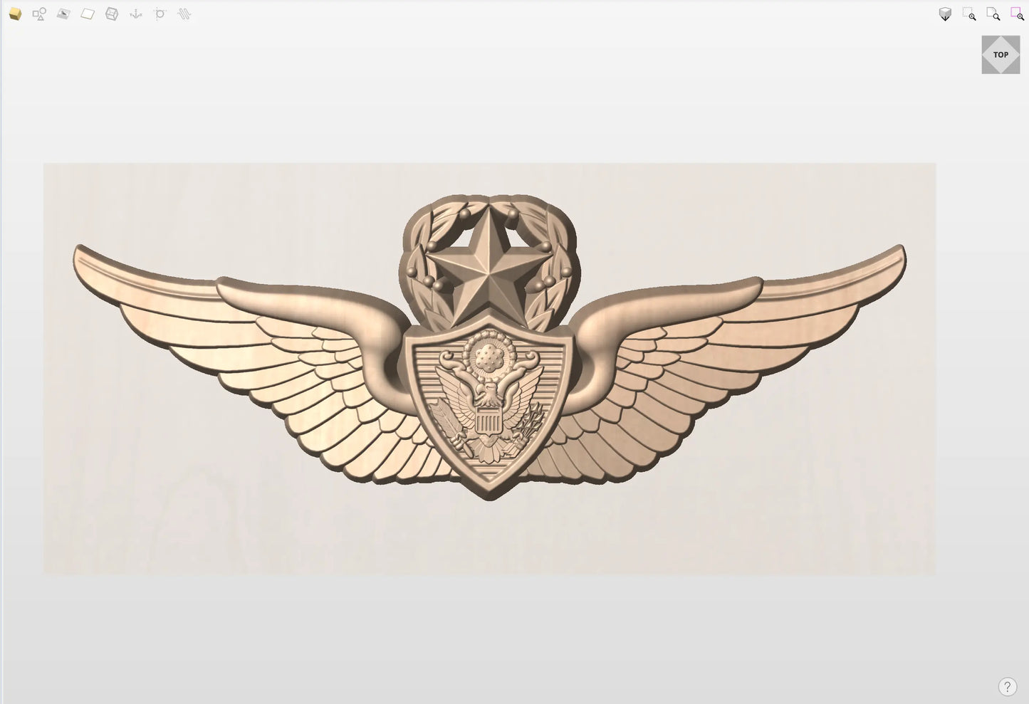 CNC File I US Army Master Air Crew Wings 3D Model I  RathTech Design My Store