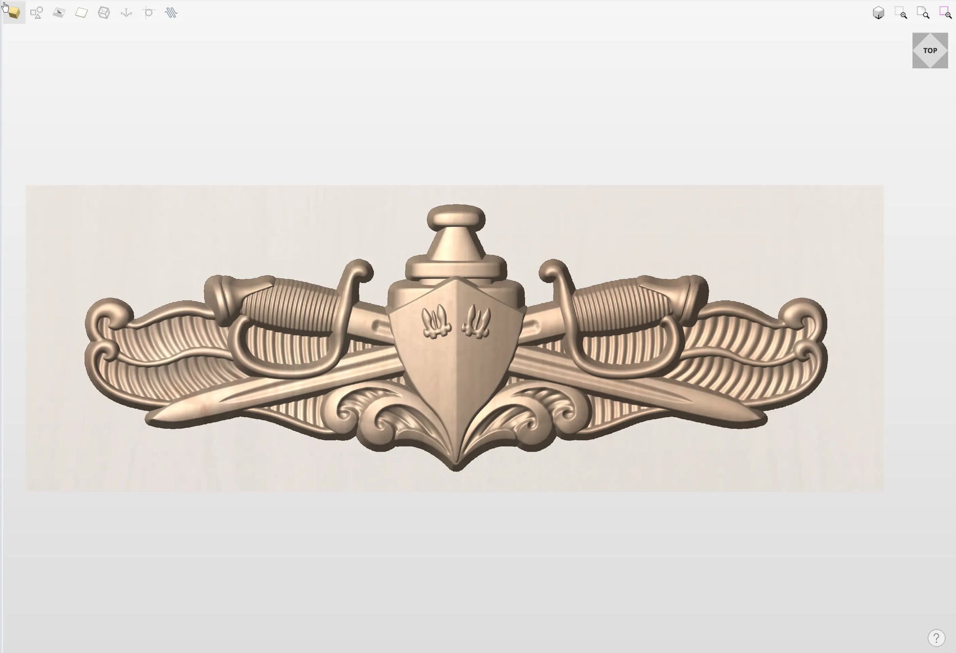 CNC File I  US Navy Surface Warfare Officer Badge 3D Model I  RathTech Design My Store