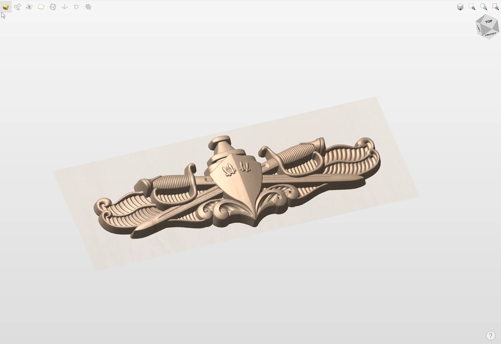 CNC File I  US Navy Surface Warfare Officer Badge 3D Model I  RathTech Design My Store