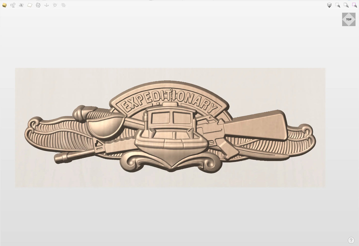 CNC File I  US Navy Expeditionary Badge 3D Model I  RathTech Design My Store