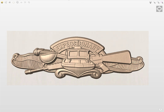 CNC File I  US Navy Expeditionary Badge 3D Model I  RathTech Design My Store