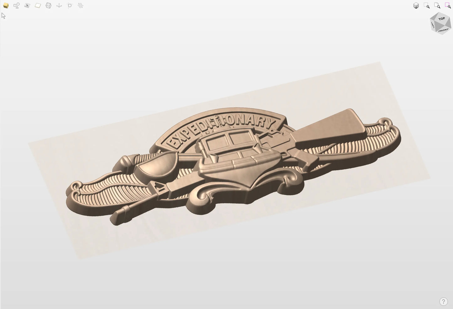 CNC File I  US Navy Expeditionary Badge 3D Model I  RathTech Design My Store