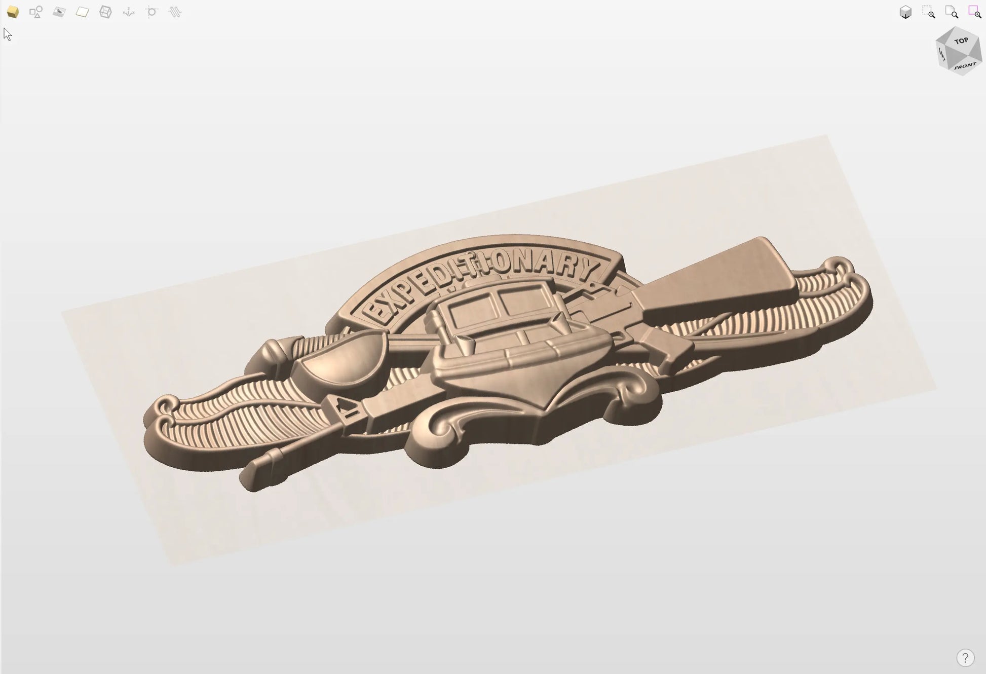 CNC File I  US Navy Expeditionary Badge 3D Model I  RathTech Design My Store