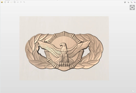 CNC File I US Air Force Basic Force Security Police Badge 3D Model I RathTech Design My Store