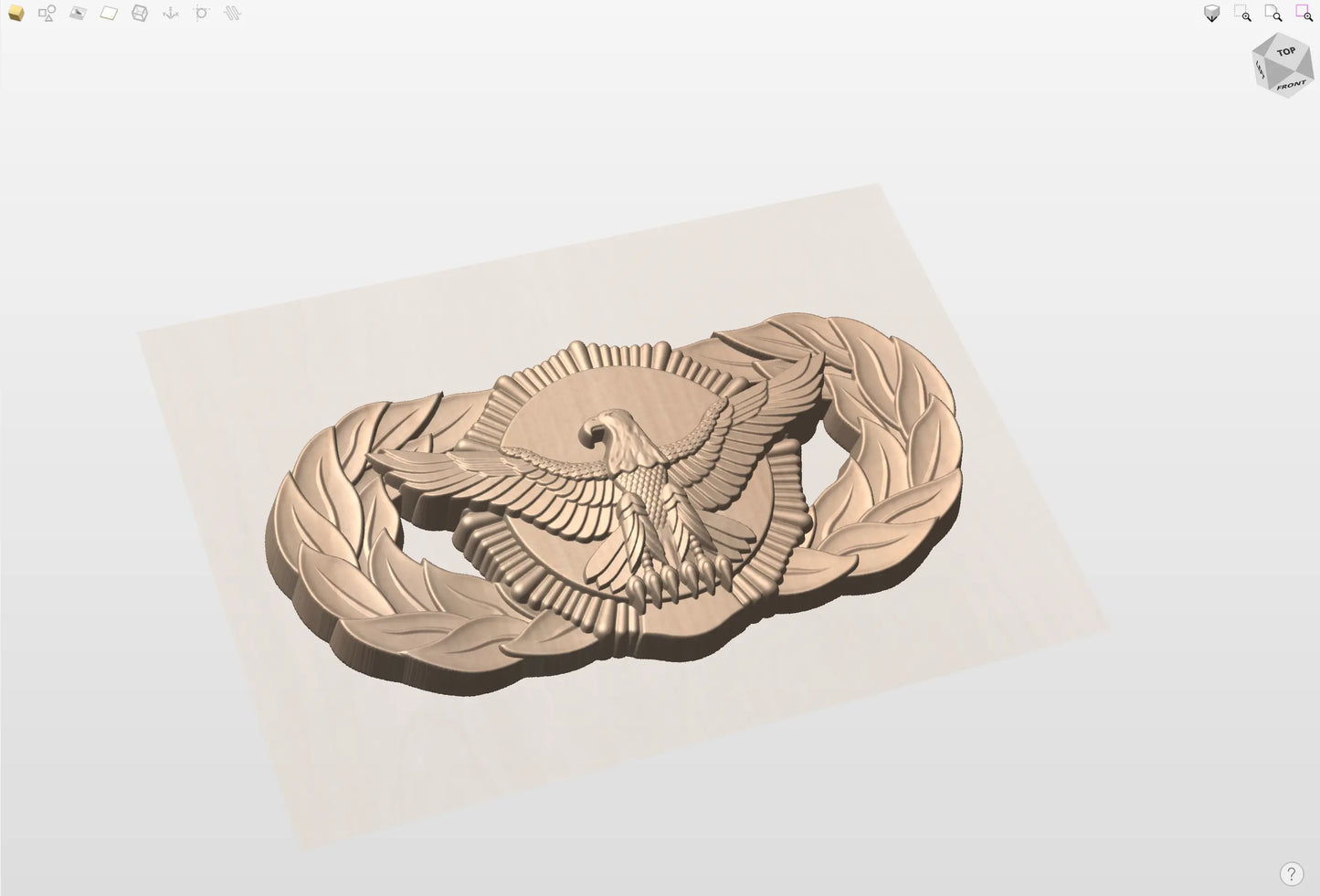 CNC File I US Air Force Basic Force Security Police Badge 3D Model I RathTech Design My Store