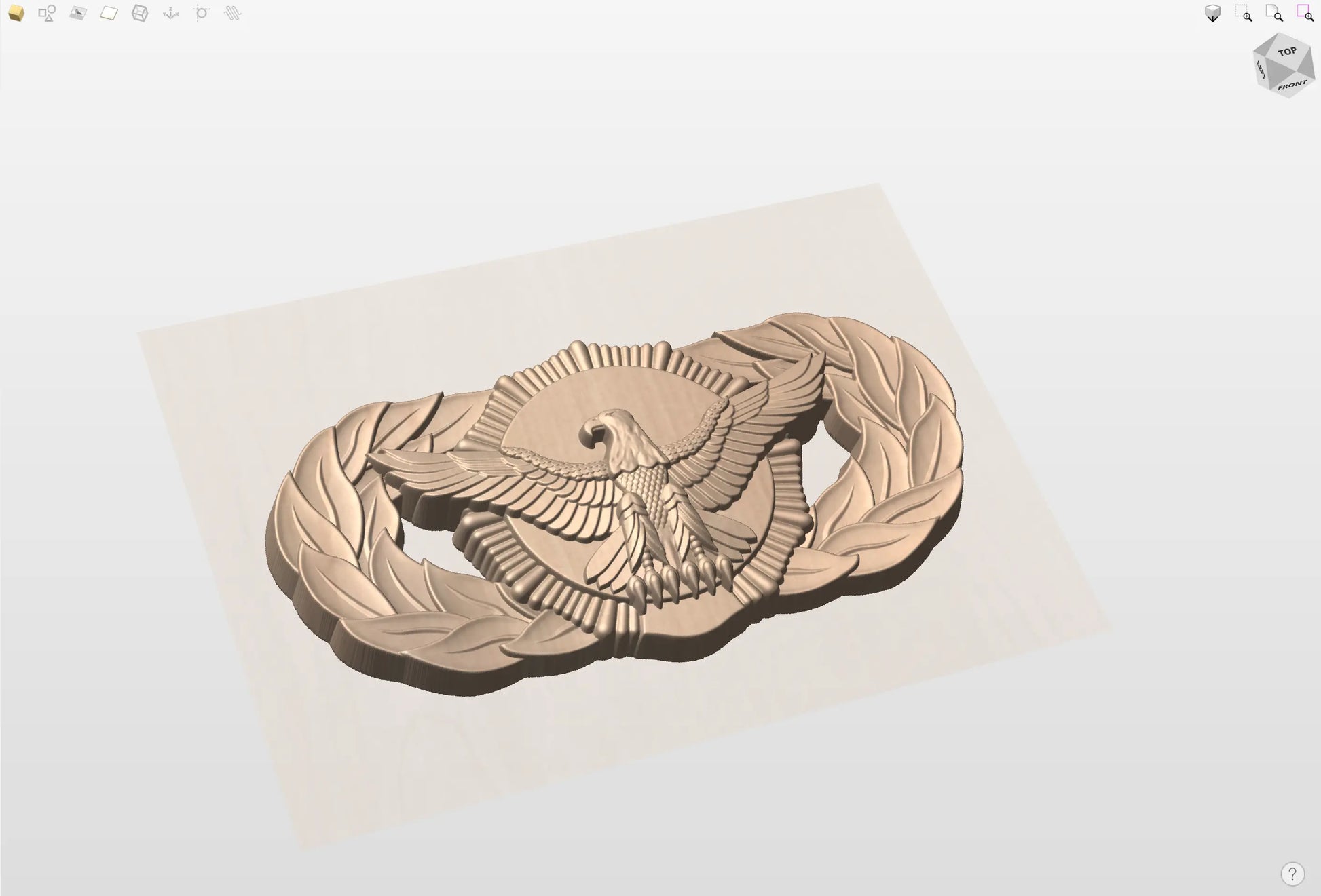 CNC File I US Air Force Basic Force Security Police Badge 3D Model I RathTech Design My Store