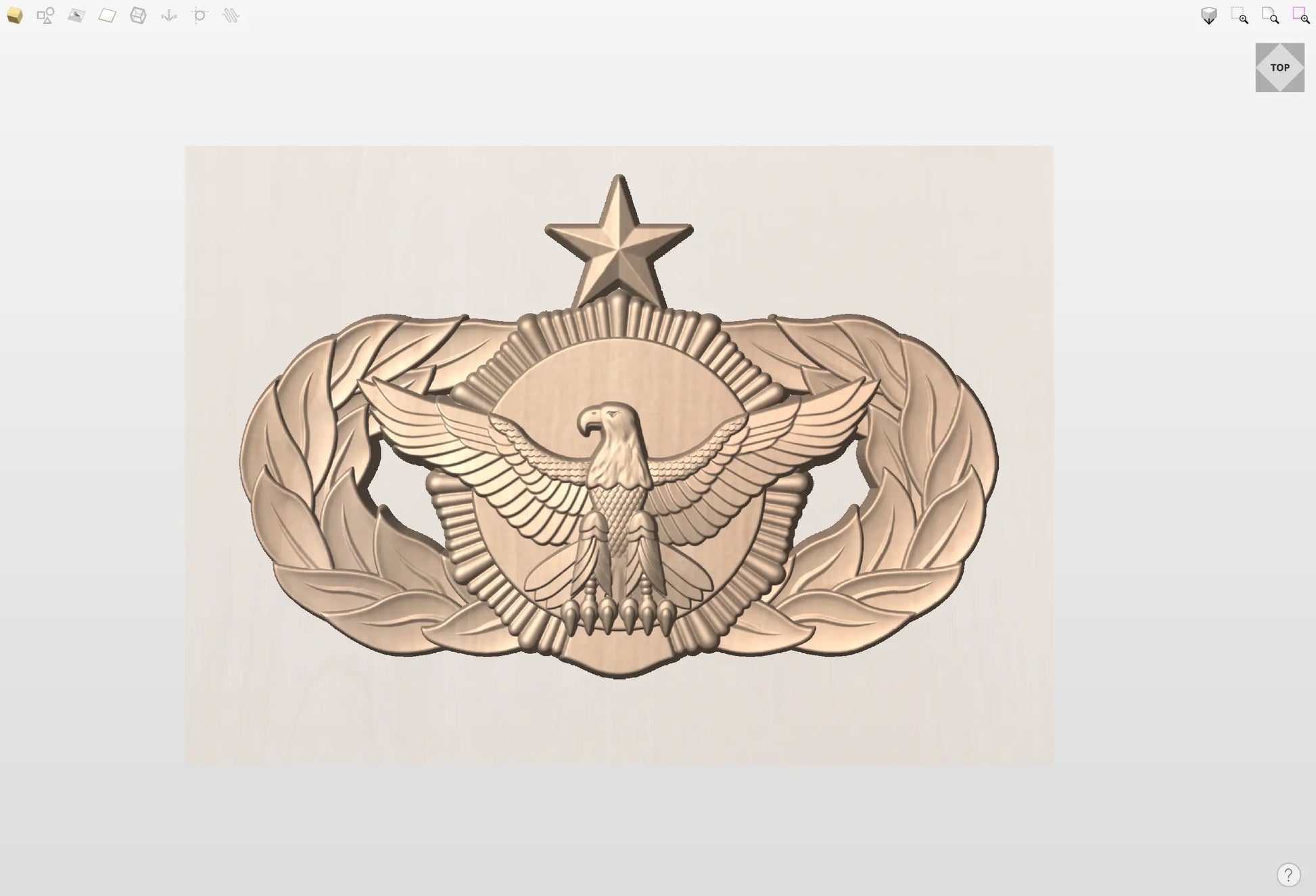 CNC File I US Air Force Senior Force Security Police Badge 3D Model I RathTech Design My Store