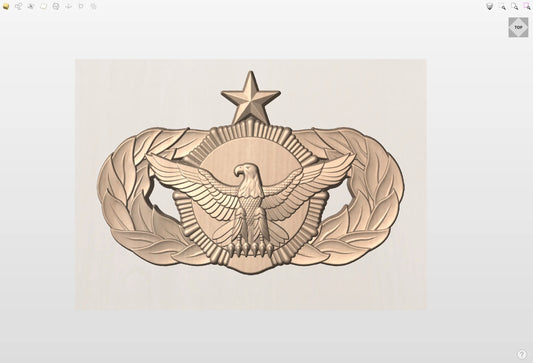 CNC File I US Air Force Senior Force Security Police Badge 3D Model I RathTech Design My Store