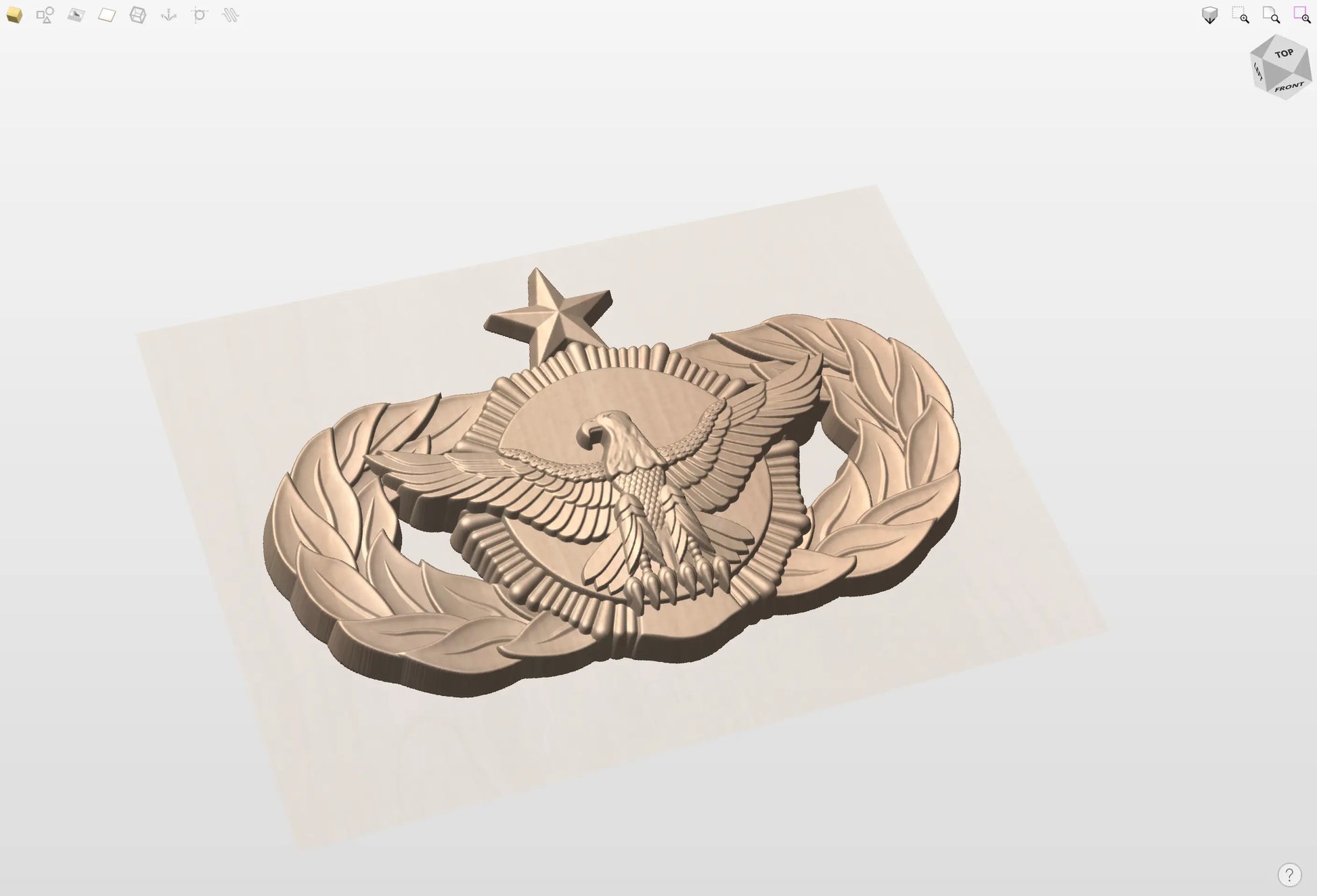 CNC File I US Air Force Senior Force Security Police Badge 3D Model I RathTech Design My Store