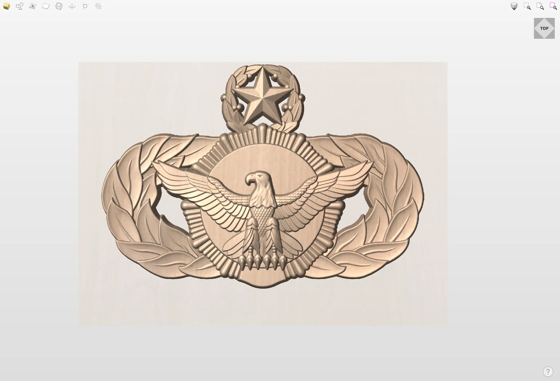 CNC File I US Air Force Master Force Security Police Badge 3D Model I RathTech Design My Store