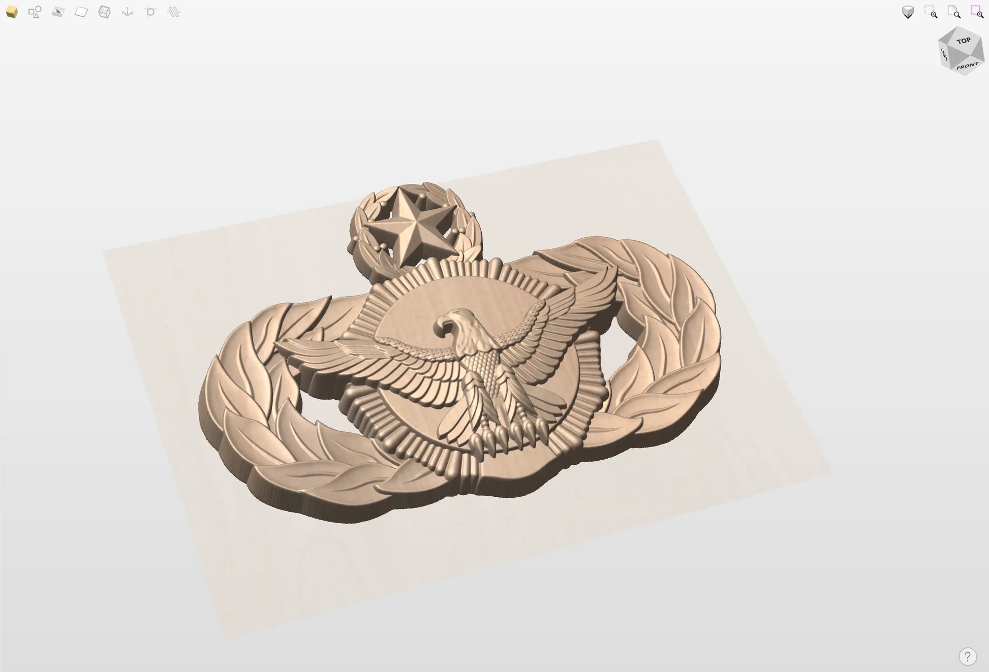 CNC File I US Air Force Master Force Security Police Badge 3D Model I RathTech Design My Store