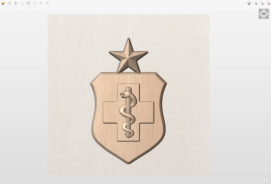 CNC File I US Air Force Senior Medical Technician Insignia 3D Model I  RathTech Design My Store