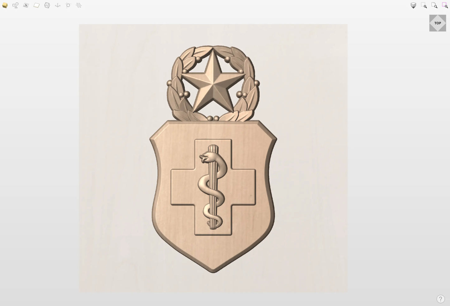 CNC File I US Air Force Master Medical Technician Insignia 3D Model I  RathTech Design My Store
