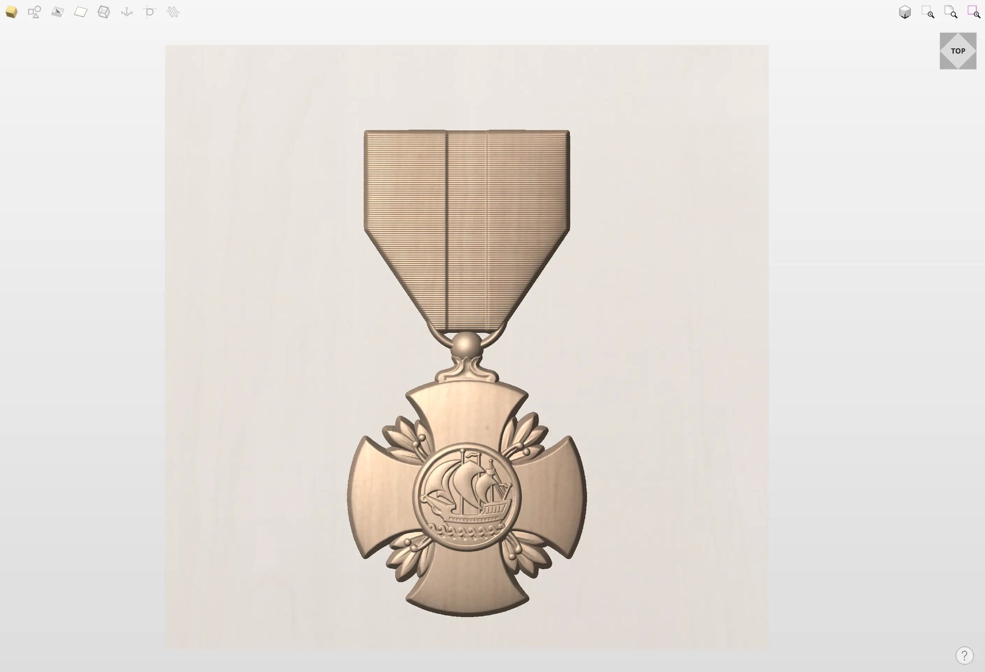 CNC File I  US Navy Cross Medal 3D Model I  RathTech Design My Store