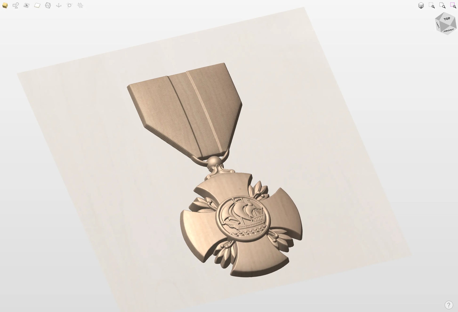 CNC File I  US Navy Cross Medal 3D Model I  RathTech Design My Store