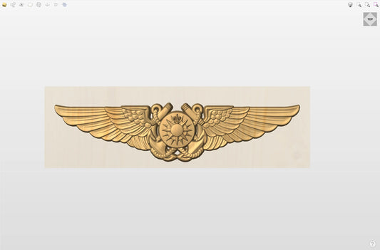 CNC File I US Navy Aerial Navigator Wings 3D Model I  RathTech Design My Store